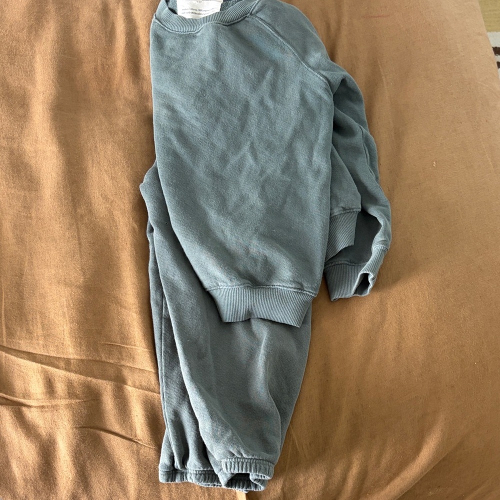 Washed Blue all the babies sweatsuit
